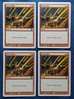 MTG 4x Stone Rain x4 LP Eighth 8th Edition Magic Playset - Image 2