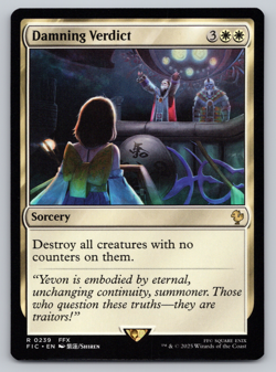 MTG- Damning Verdict - Commander Final Fantasy - Image 1