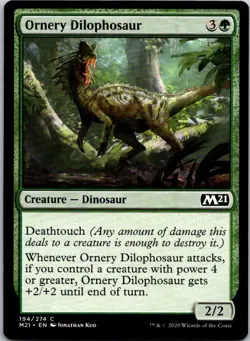 Magic the Gathering Ornery Dilophosaur Core Set 2021 MTG Free Shipping! - Image 1
