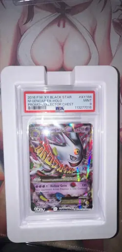 PSA 9 Mega Gengar EX XY166 Black Star Promo Pokemon Card - SHIPS FAST - Image 1