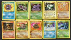 POKEMON TCG 1999 1ST EDITION - #L4 - LOT OF 10 FOSSIL SET BASE CARDS - EX - Image 1