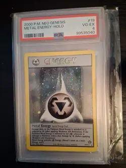 Pokemon TCG Metal Energy Holo Rare Card 19/111 Neo Genesis - Image 1