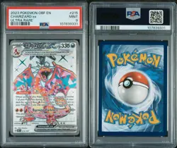 2023 Pokemon PSA 9 Mint, Charizard EX #215/197 Obsidian Flames Ultra Rare - Image 3