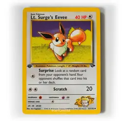 Pokemon - Lt. Surge's Eevee - 1st Edition - Non Holo - 51/132 - Gym Challenge - Image 1