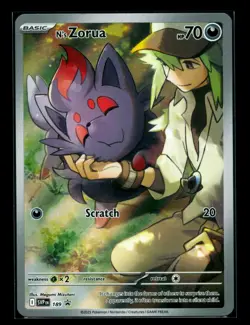 2025 Pokemon N's Zorua SVP 189 Journey Together Black Star Promo NM - Image 1