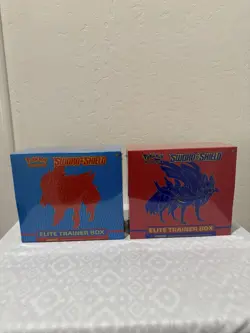 Pokemon Sword and Shield Base Set X2 ETB Elite Trainer Box - New Factory Sealed - Image 1