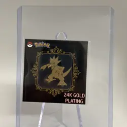 Golduck 24k Gold Plated Sticker Korean Striking Candy Pokemon - Image 1