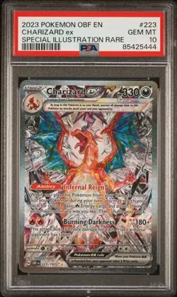 2023 Pokemon OBF En Charizard EX Special Illustration PSA 10 Gem Mint #223 - Image 1