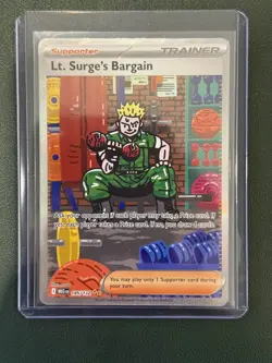 Lt. Surge’s Bargain 185/132 SIR - Pokemon TCG Mega Evolution (ME01) - GEM MINT - Image 1