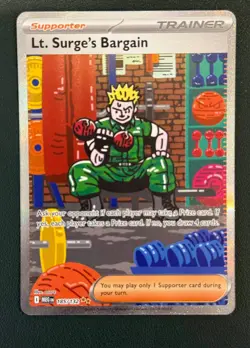 Lt. Surge’s Bargain 185/132 SIR - Pokemon TCG Mega Evolution (ME01) - GEM MINT - Image 3