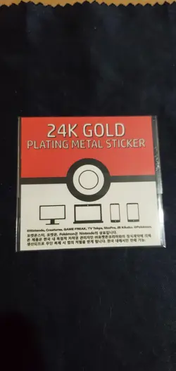 Pokemon 24k Gold Plated Korean Sticker CLEFAIRY (Pack Fresh) - Image 2