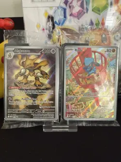 Alakazam 009 and Riolu 010 Black Star Promo Pokemon Center Stamp SEALED - Image 1