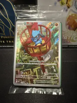 Alakazam 009 and Riolu 010 Black Star Promo Pokemon Center Stamp SEALED - Image 3