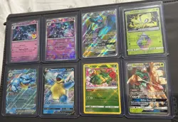 Pokemon Card Lot Of 24 Cards DMG To NM V, Ex, GX Rayquaza, Celebi, Blastoise Etc - Image 2