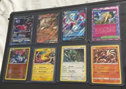 Pokemon Card Lot Of 24 Cards DMG To NM V, Ex, GX Rayquaza, Celebi, Blastoise Etc - Image 3