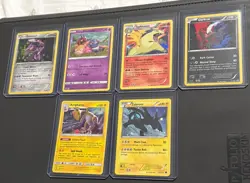 Pokemon Card Lot Of 24 Cards DMG To NM V, Ex, GX Rayquaza, Celebi, Blastoise Etc - Image 5