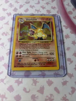 Pokemon TCG Charizard Base Set Holo Unlimited Rare Card 4/102 LP Clean - Image 2