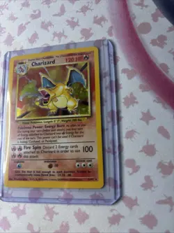 Pokemon TCG Charizard Base Set Holo Unlimited Rare Card 4/102 LP Clean - Image 4