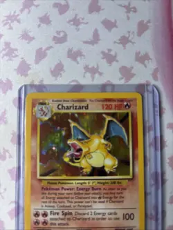 Pokemon TCG Charizard Base Set Holo Unlimited Rare Card 4/102 LP Clean - Image 5