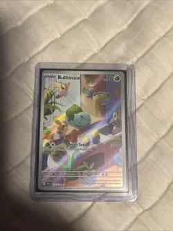 Pokemon TCG Bulbasaur Holo Card 143/142 Stellar Crown Illustration Rare Full Art - Image 1