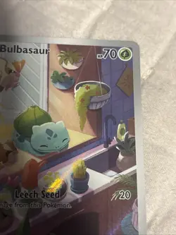 Pokemon TCG Bulbasaur Holo Card 143/142 Stellar Crown Illustration Rare Full Art - Image 2