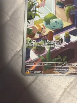 Pokemon TCG Bulbasaur Holo Card 143/142 Stellar Crown Illustration Rare Full Art - Image 4