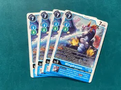 Wingdramon EX3-020 Playset Draconic Roar Digimon Card Game x4 - Image 1