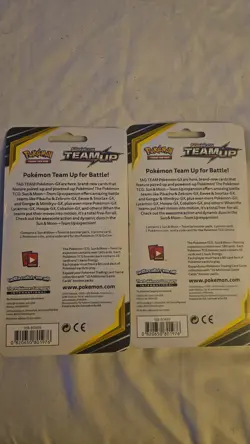2x Sealed TEAM UP Blister Packs (Pikachu SM162 + Mimikyu SM163) Pokemon Cards - Image 2