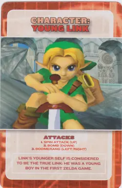 Young Link - 2001 Super Smash Bros. Melee Battle Card Magazine Exclusive - Image 1