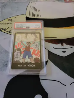 2022 One Piece Card Game Romance Dawn English Alternate Art Luffy Don!! PSA 10 - Image 1