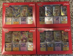 Pokemon 4 Pack Mini Tins + 4 Promo Cards - 151 SAMS CLUB EXCLUSIVE 4x Lot Of 4 - Image 1