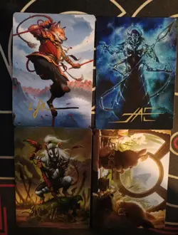 90 Card Assorted Art Series Magic The Gathering Lot Including 5 Gold Signature - Image 1