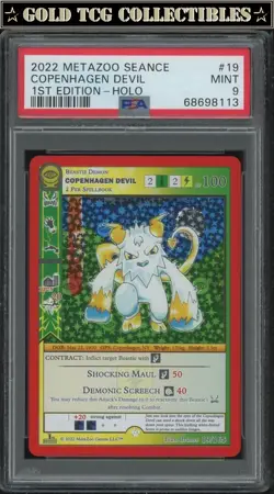 PSA 9 ⭐ MetaZoo Copenhagen Devil 19 Seance Holo 1st Edition Card - Image 1