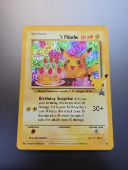 Birthday Pikachu 24/108 Holo Pokemon Celebrations 25th Anniversary Card - Image 1
