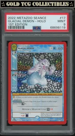 PSA 9 ⭐ MetaZoo Glacial Demon 17 Seance Holo 1st Edition Card - Image 1
