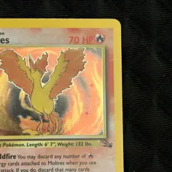 1st Edition Moltres 12/62 Fossil Rare Holo Pokemon Card - Image 4