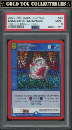 PSA 9 ⭐ MetaZoo Sunken Gravestones Manchac 34 Seance Holo 1st Edition Card - Image 1
