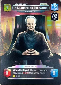 Star Wars Unlimited Chancellor Palpatine Showcase - Secrets of Power card # 1021 - Image 1