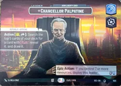 Star Wars Unlimited Chancellor Palpatine Showcase - Secrets of Power card # 1021 - Image 2