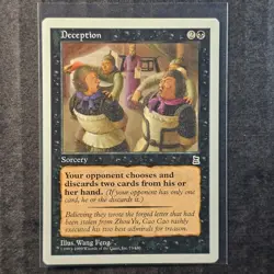 Deception #73 Portal Three Kingdoms WOTC MtG PTK P3K LP English (1/2) - Image 1
