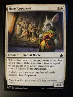 Hare Apparent NM Foundations MTG FREE SHIPPING - Image 1