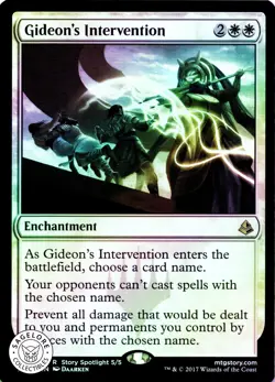 MTG Gideon's Intervention {015} | NM Foil | Amonkhet {AKH} - Image 1
