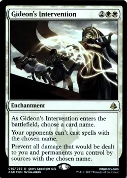 MTG Gideon's Intervention {015} | NM Foil | Amonkhet {AKH} - Image 2