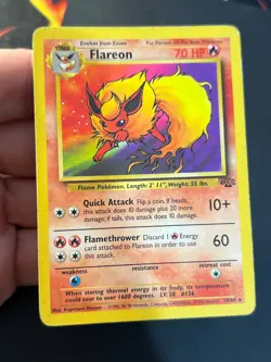 Flareon 19/64 Jungle Unlimited Rare - WOTC - Pokemon Card B LP - - Image 3