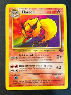 Flareon 19/64 Jungle Unlimited Rare - WOTC - Pokemon Card B LP - - Image 4