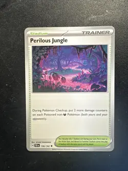2023 Pokemon Scarlet Violet Temporal Forces Trainer Stadium Perilous Jungle 156 - Image 1