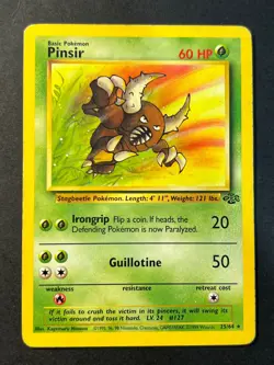 Pinsir 25/64 Jungle Unlimited Rare - WOTC Pokemon Card B LP - Image 1