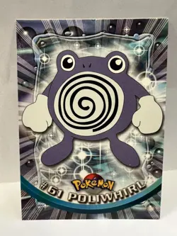 1999 Topps Pokemon Series 1 TV Animation POLIWHIRL #61 Black Label Regular - Image 1