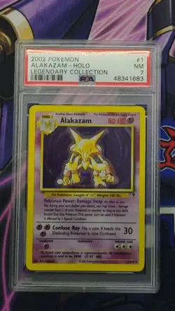 2002 Pokemon TCG Alakazam #1 Holo Legendary Collection 1/110 - PSA 7 - Image 1