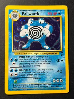 Poliwrath 15/130 Holo Rare Base Set 2 - Pokemon Card WOTC - HP - Image 1
